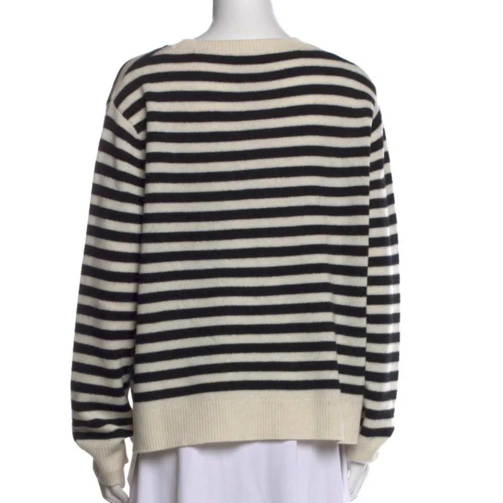 The Cashmere Project Striped Heart Sweater